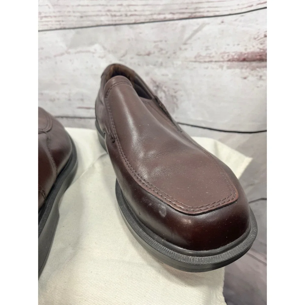 SAS Mens Brown Leather Slip On Loafers Tripad Comfort Shoes Made in USA 11.5 ww